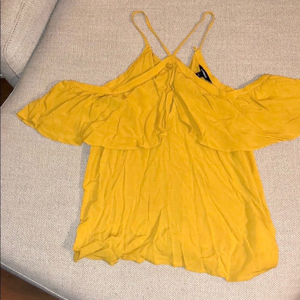 Yellow Off the Shoulder Top